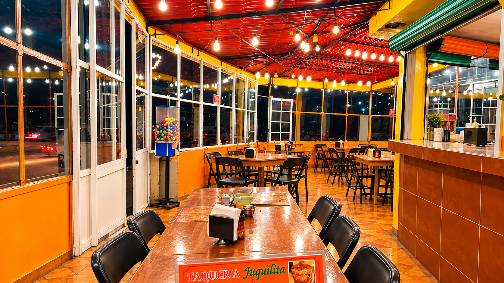 Interior de la taquería La Juquilita